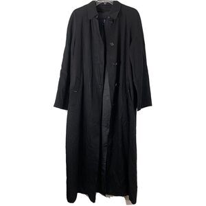 Vintage Burberry Men Oversized Black Trench Coat size Medium Large